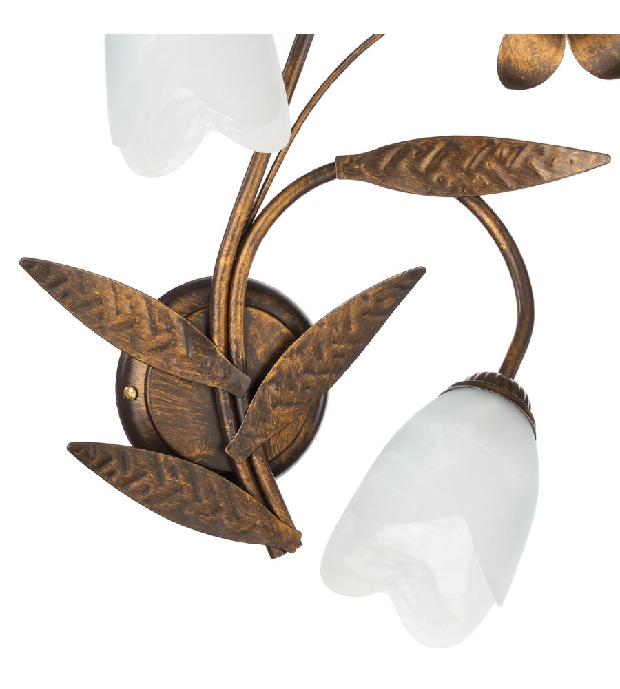 APPLIQUE 2 LUCI ONLI "SONIA" BRONZO E14